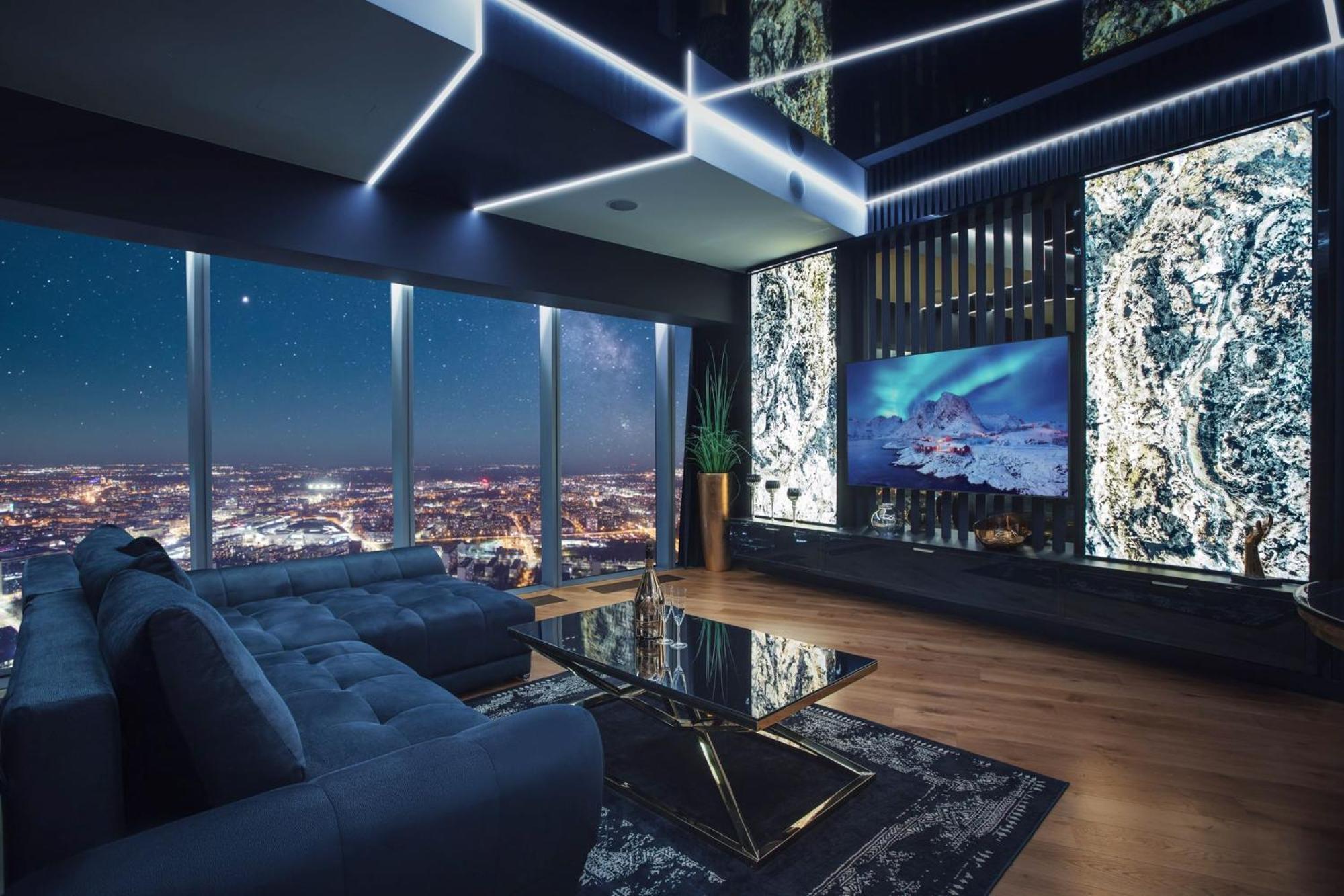 Apartamenty Sky Tower Z Jakuzzi Przy Oknie Вроцлав Экстерьер фото